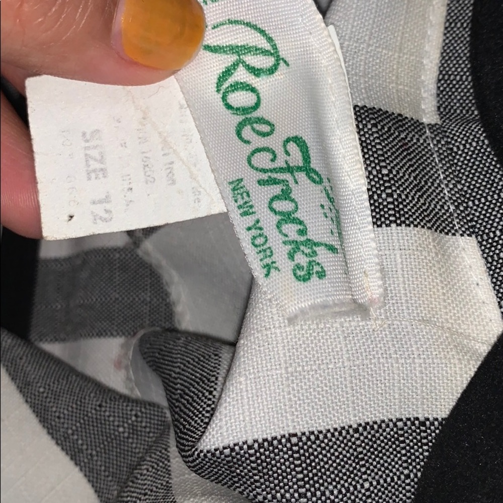 Vintage roe frocks striped button up suit dress - Picture 4 of 4